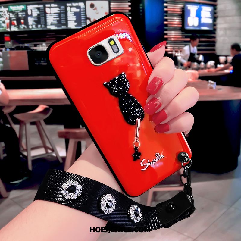 Samsung Galaxy S7 Hoesje Rood Zacht Hanger Mobiele Telefoon Hoes Sale