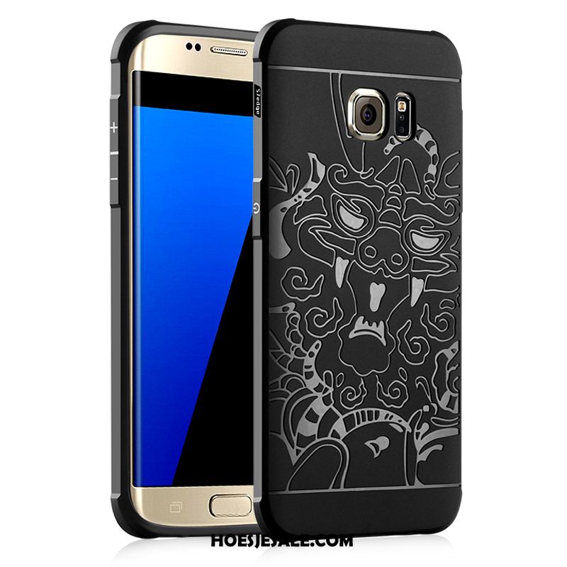 Samsung Galaxy S7 Hoesje Zwart All Inclusive Bescherming Zacht Hemming