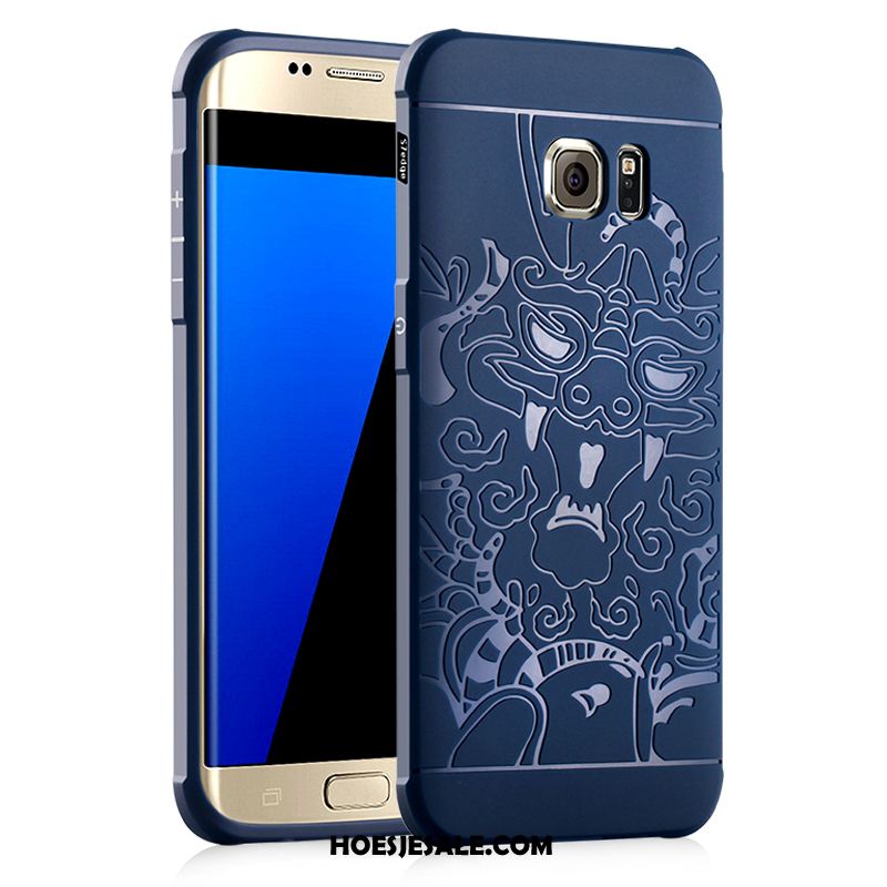 Samsung Galaxy S7 Hoesje Zwart All Inclusive Bescherming Zacht Hemming