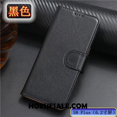 Samsung Galaxy S8+ Hoesje Bescherming Leren Etui Mobiele Telefoon Ster Rood Online