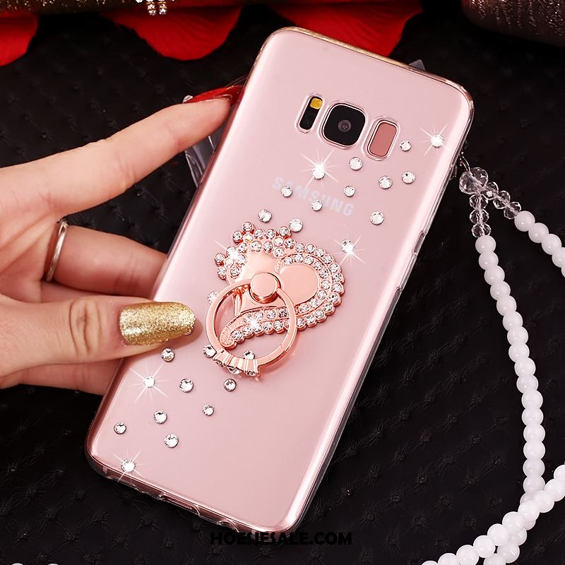 Samsung Galaxy S8 Hoesje Bescherming Siliconen Roze Hoes Ster Goedkoop