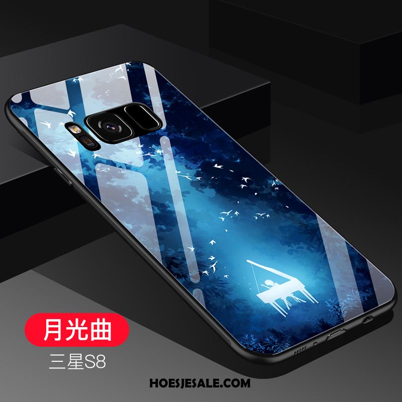 Samsung Galaxy S8 Hoesje Glas Siliconen Ster Anti-fall Hoes Korting