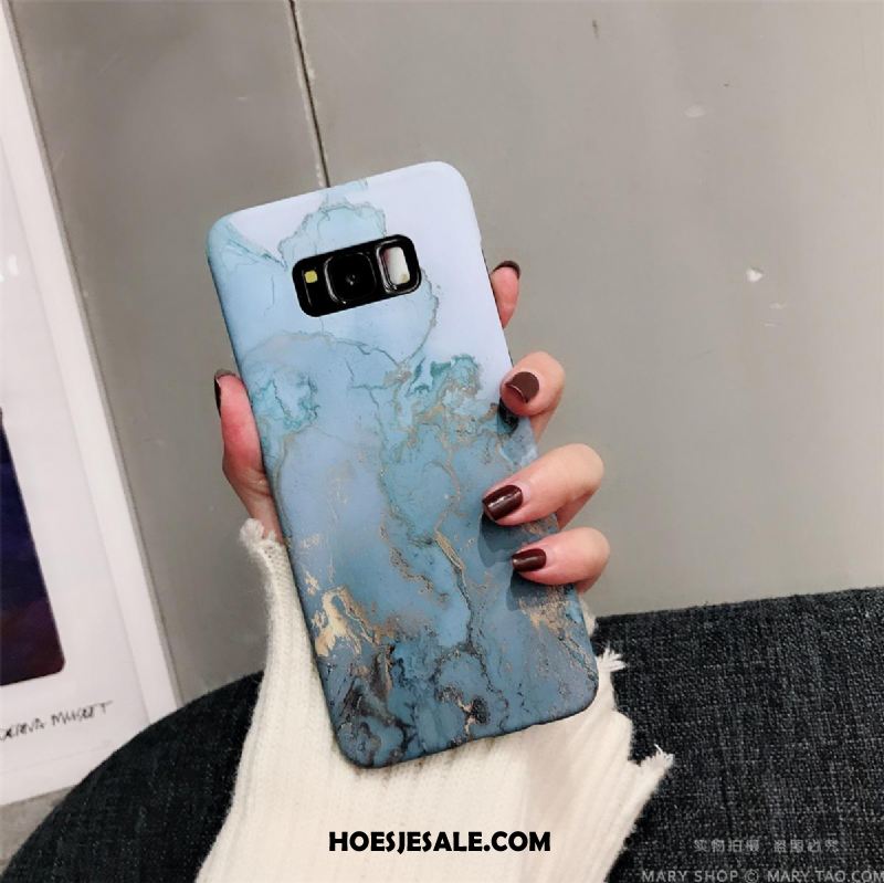 Samsung Galaxy S8 Hoesje Grote Metaal Blauw Ster Omlijsting Sale