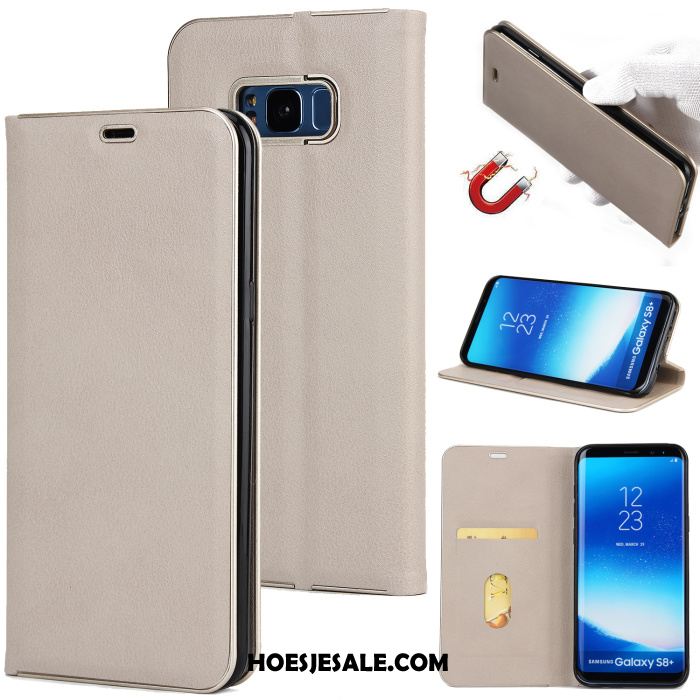 Samsung Galaxy S8+ Hoesje Hoes Folio Leren Etui Ster Bescherming Goedkoop