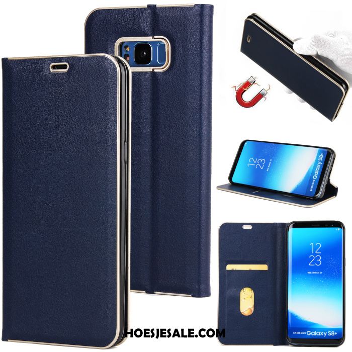 Samsung Galaxy S8+ Hoesje Hoes Folio Leren Etui Ster Bescherming Goedkoop