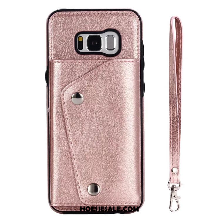 Samsung Galaxy S8+ Hoesje Kaart Mobiele Telefoon Hanger Portemonnee Rose Goud Sale