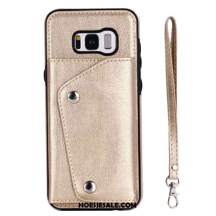 Samsung Galaxy S8+ Hoesje Kaart Mobiele Telefoon Hanger Portemonnee Rose Goud Sale