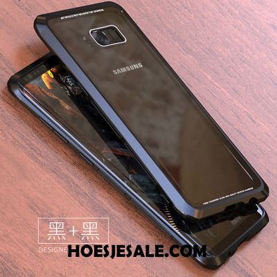 Samsung Galaxy S8+ Hoesje Omlijsting Glas Anti-fall Mobiele Telefoon Purper Sale