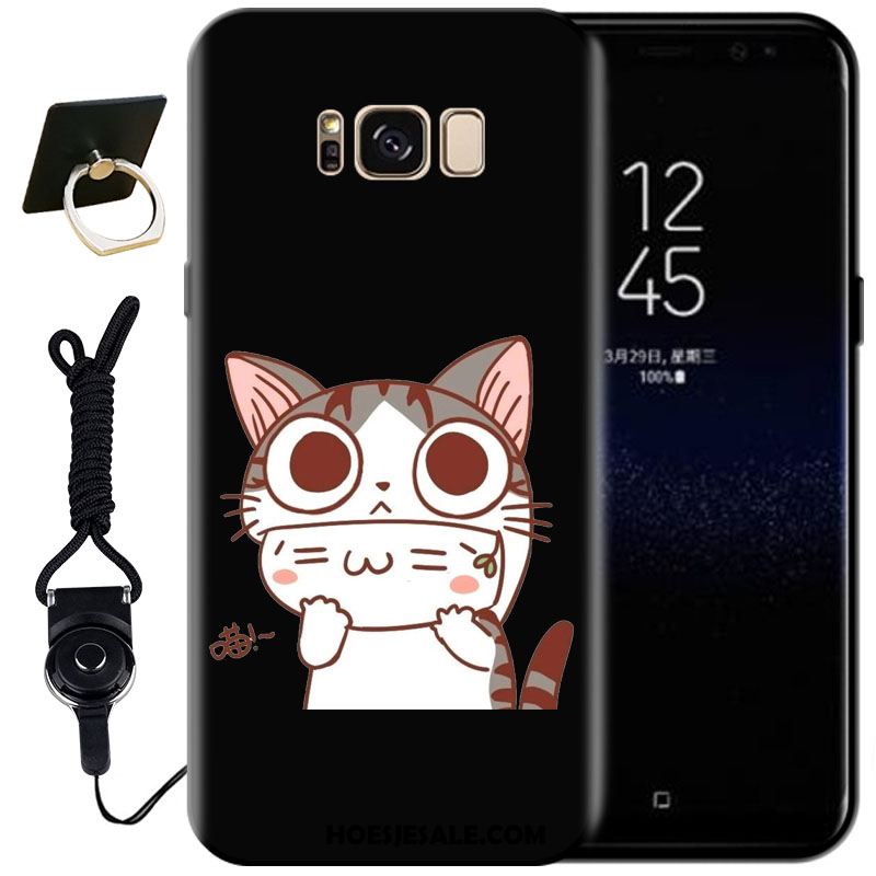 Samsung Galaxy S8+ Hoesje Reliëf Mobiele Telefoon Siliconen Mode Zwart Kopen