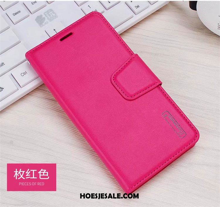 Samsung Galaxy S8+ Hoesje Rood Leren Etui Ster Mobiele Telefoon Folio Sale