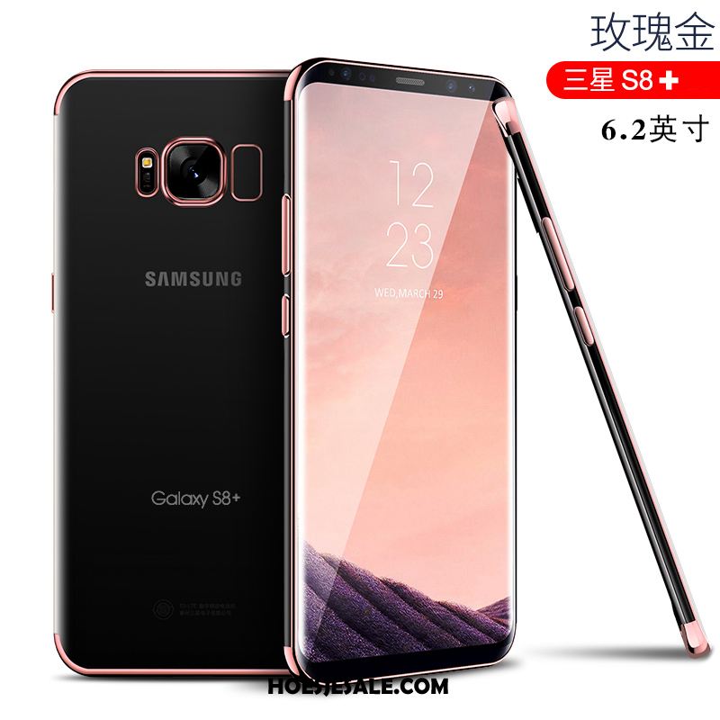 Samsung Galaxy S8+ Hoesje Ster Plating Rood Eenvoudige Siliconen Goedkoop