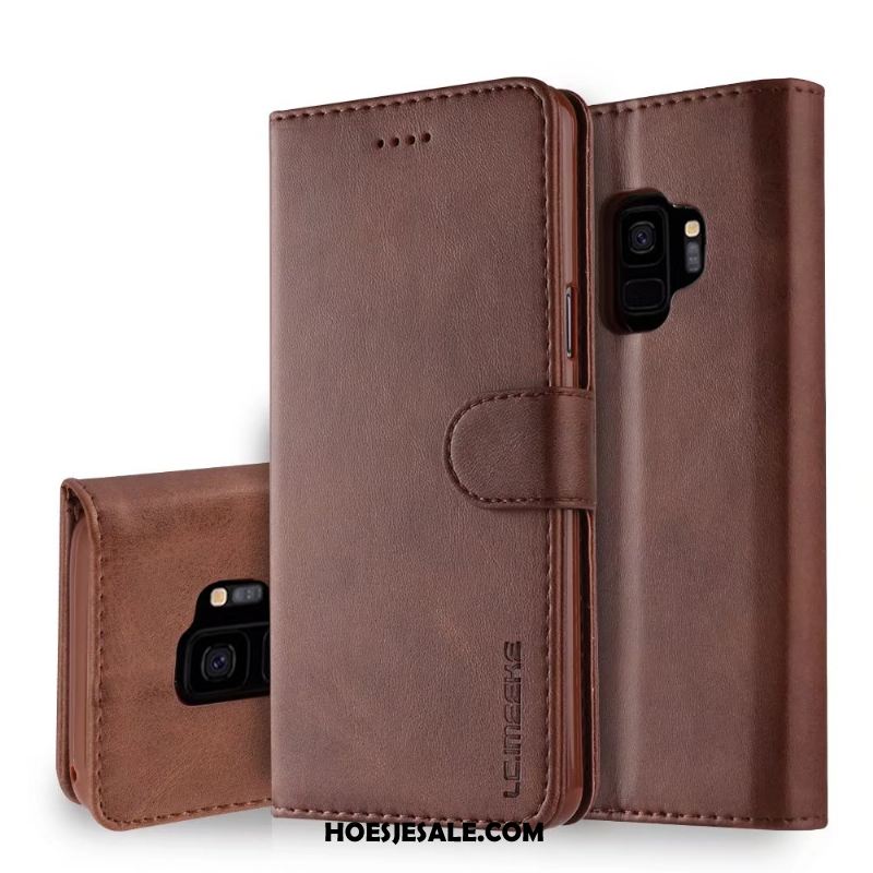 Samsung Galaxy S9 Hoesje Bescherming Folio Dun Mobiele Telefoon Leren Etui Sale