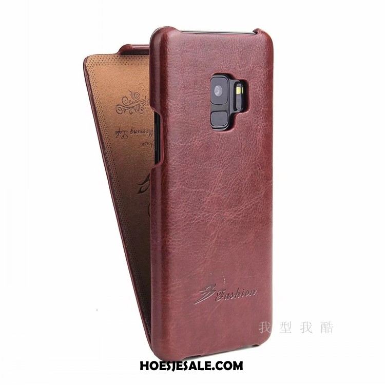 Samsung Galaxy S9 Hoesje Bescherming Leren Etui Folio Accessoires Eenvoudige Goedkoop