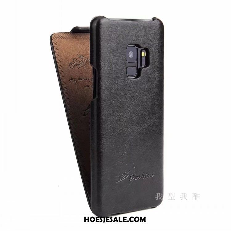 Samsung Galaxy S9 Hoesje Bescherming Leren Etui Folio Accessoires Eenvoudige Goedkoop