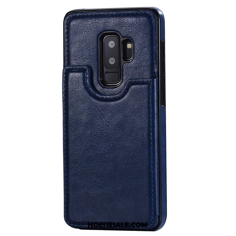 Samsung Galaxy S9+ Hoesje Clamshell Patroon Blauw Portemonnee Mobiele Telefoon Korting