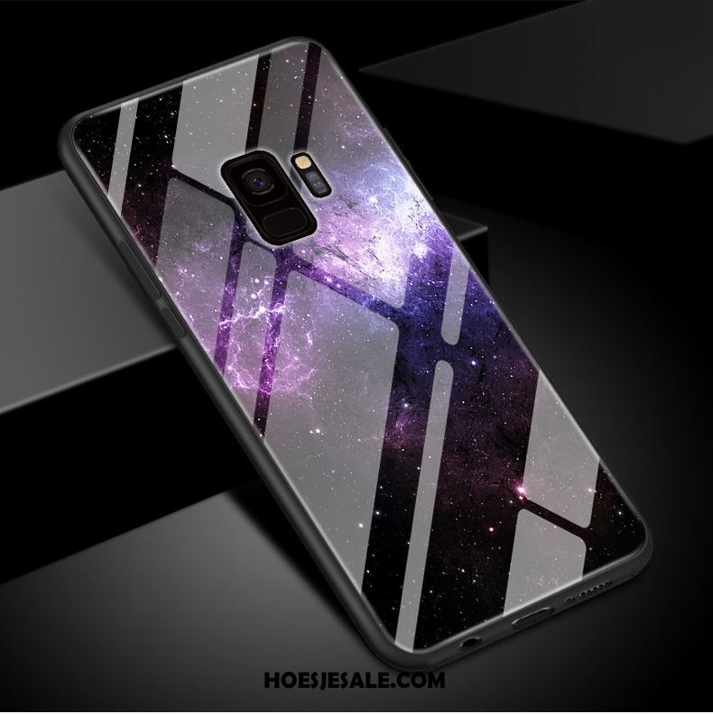 Samsung Galaxy S9 Hoesje Gehard Glas Mobiele Telefoon Eenvoudige Purper Hoes Sale