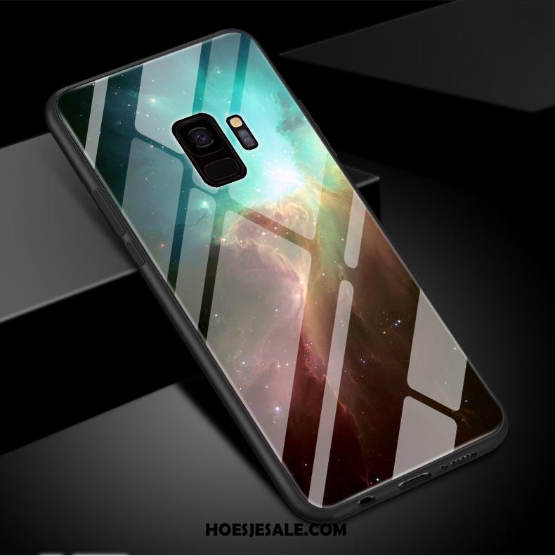 Samsung Galaxy S9 Hoesje Gehard Glas Mobiele Telefoon Eenvoudige Purper Hoes Sale