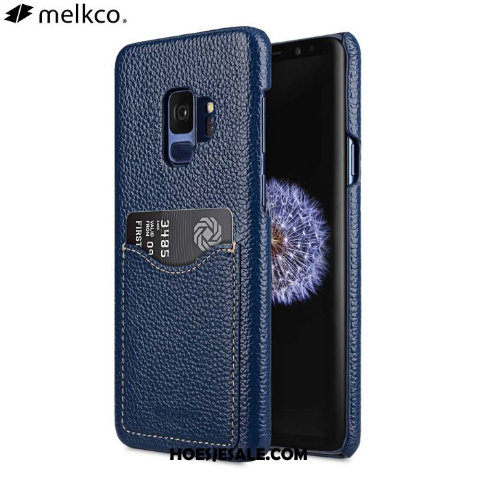 Samsung Galaxy S9 Hoesje Leer Achterklep Blauw Mobiele Telefoon Bescherming Kopen