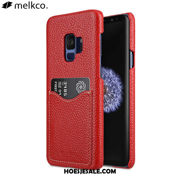 Samsung Galaxy S9 Hoesje Leer Achterklep Blauw Mobiele Telefoon Bescherming Kopen