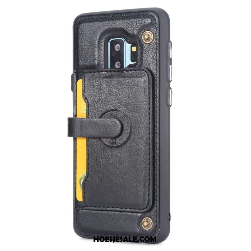 Samsung Galaxy S9+ Hoesje Leren Etui Folio Ster Bescherming Hoes Sale