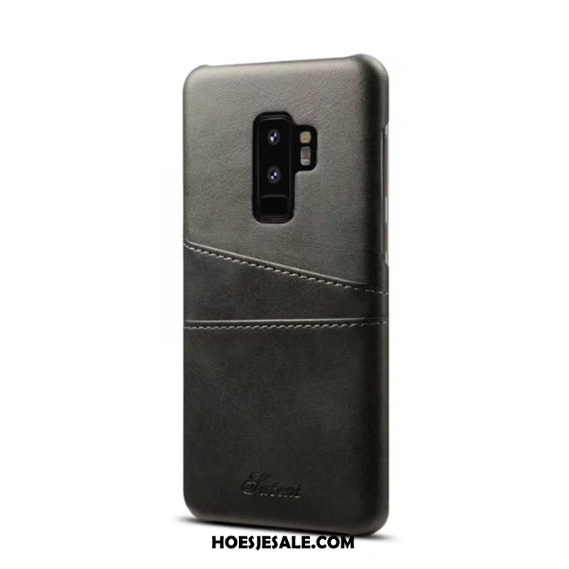 Samsung Galaxy S9+ Hoesje Mobiele Telefoon Anti-fall Rood Leren Etui Echt Leer Online