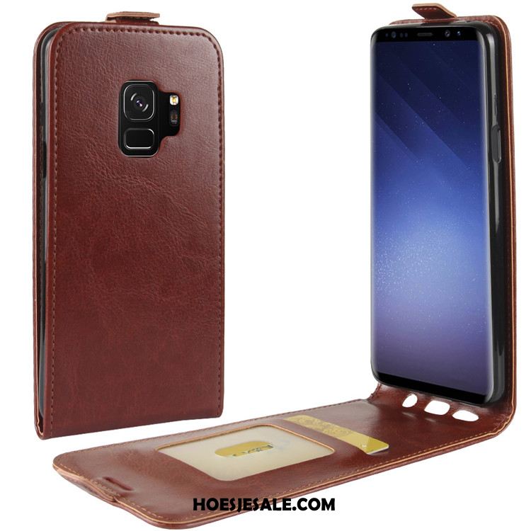 Samsung Galaxy S9 Hoesje Rood Hoes Leren Etui Anti-fall Mobiele Telefoon Goedkoop