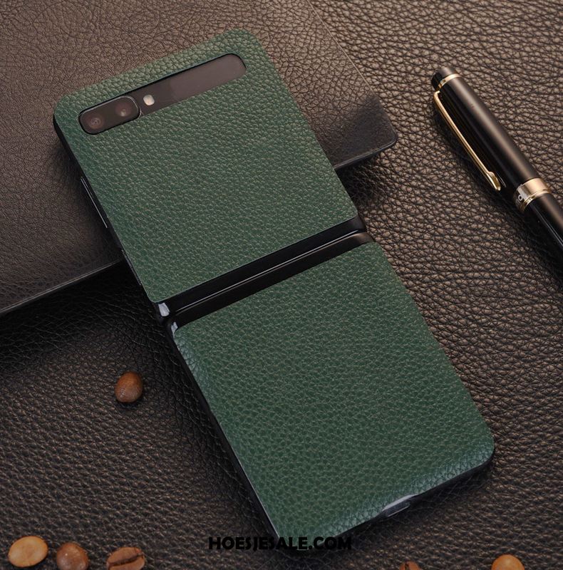 Samsung Z Flip Hoesje Leer Mobiele Telefoon Skärmskydd Rood Achterklep Kopen
