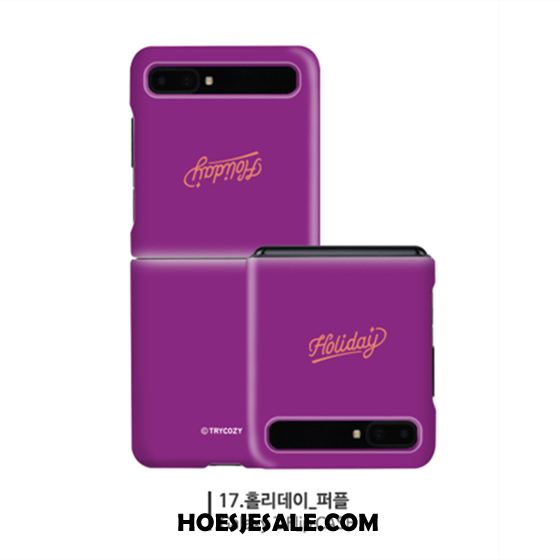 Samsung Z Flip Hoesje Purper Mini Eenvoudige Hard Rood Winkel