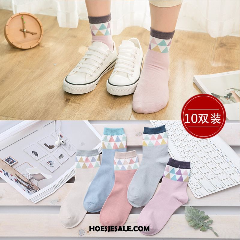 Sokken Dames 100% Katoen Voorjaar Herfst Sok Dun Sale
