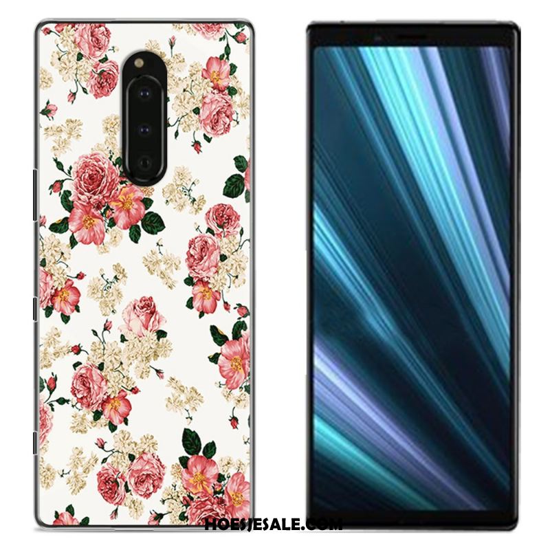 Sony Xperia 1 Hoesje Bescherming Doek Geschilderd Mobiele Telefoon Blauw Sale