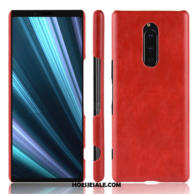 Sony Xperia 1 Hoesje Mobiele Telefoon Hard Leer Tas Hoes Goedkoop