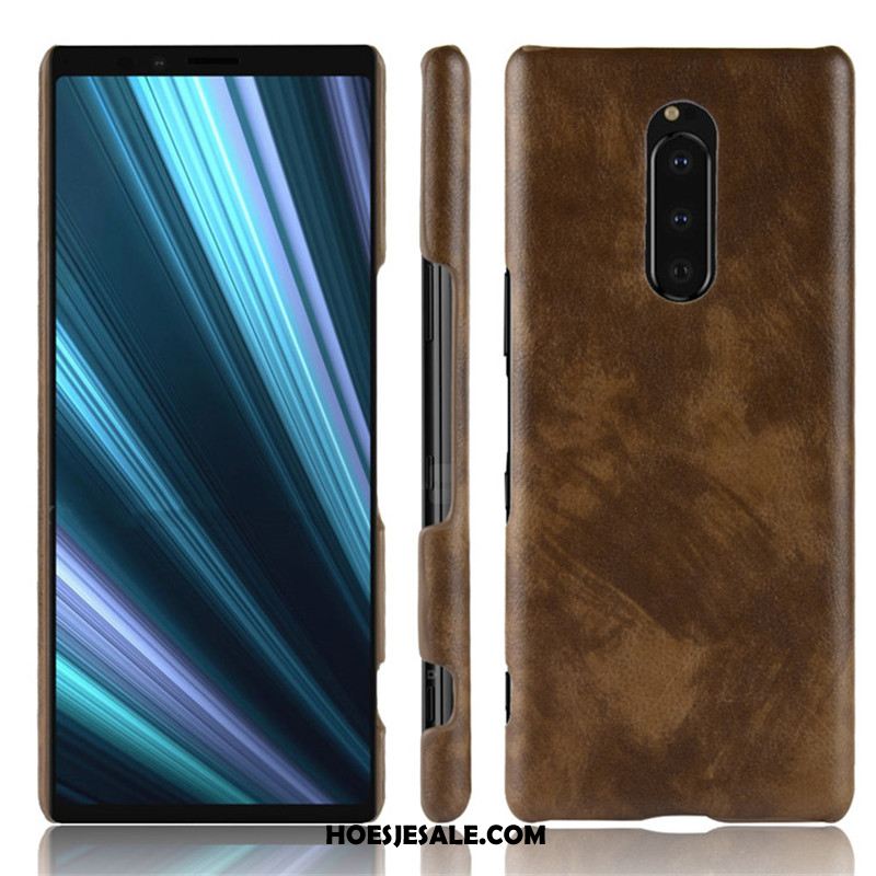 Sony Xperia 1 Hoesje Mobiele Telefoon Hard Leer Tas Hoes Goedkoop