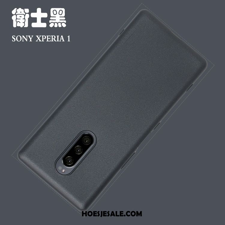 Sony Xperia 1 Hoesje Mobiele Telefoon Rood Schrobben Siliconen Anti-fall Korting