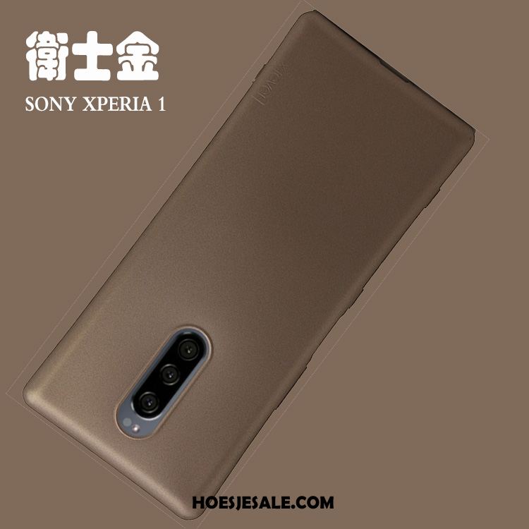 Sony Xperia 1 Hoesje Mobiele Telefoon Rood Schrobben Siliconen Anti-fall Korting