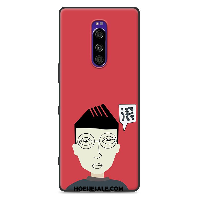 Sony Xperia 1 Hoesje Rood Grappig Bescherming Zacht Hoes Online