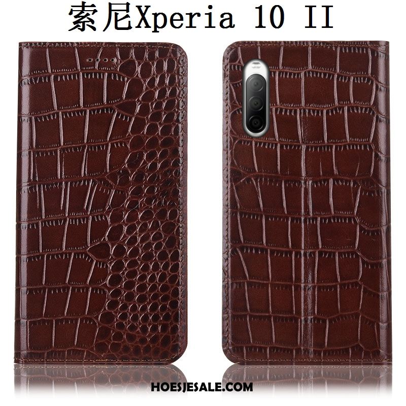 Sony Xperia 10 Ii Hoesje Anti-fall Krokodil All Inclusive Leren Etui Hoes Winkel