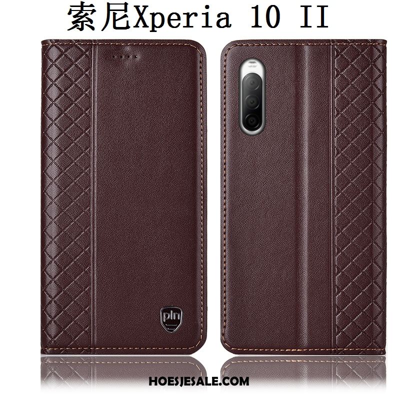 Sony Xperia 10 Ii Hoesje Rood Hoes Folio Leren Etui Mobiele Telefoon Aanbiedingen