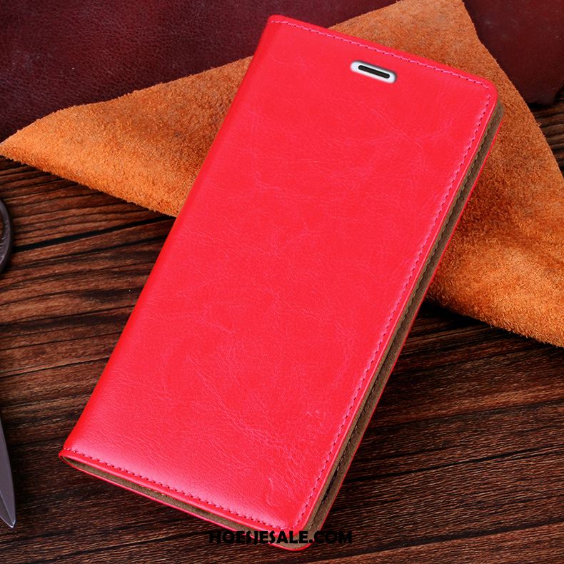 Sony Xperia 5 Hoesje Bedrijf Folio Rood Mobiele Telefoon Leren Etui Korting