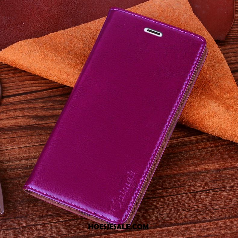 Sony Xperia 5 Hoesje Bedrijf Folio Rood Mobiele Telefoon Leren Etui Korting