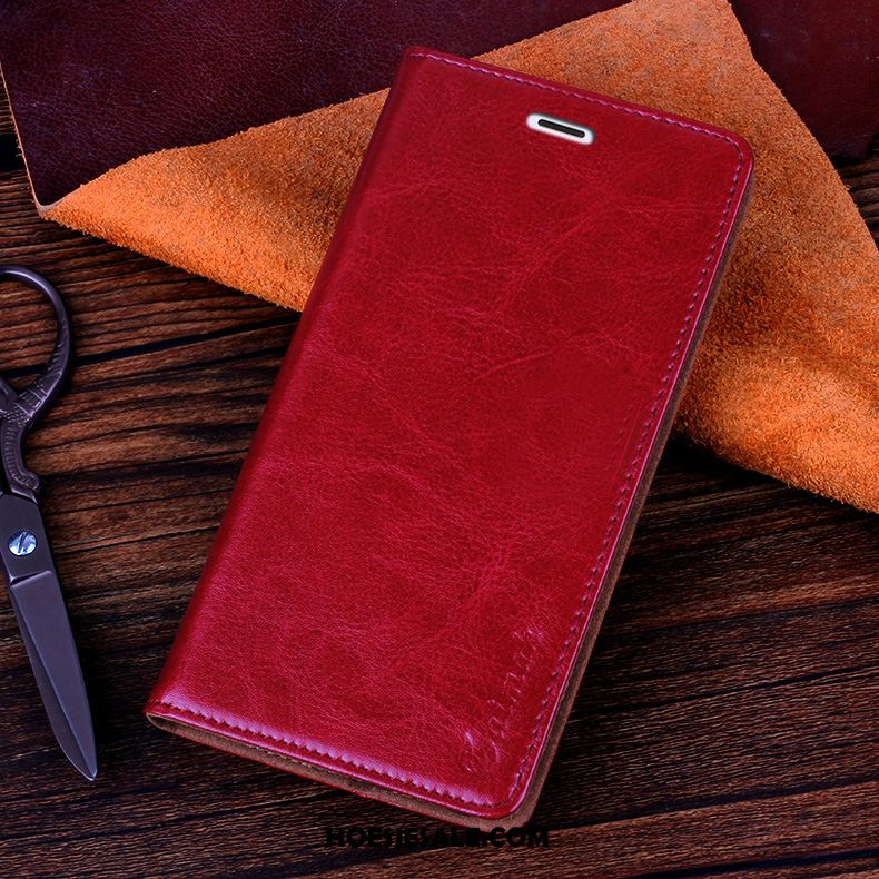 Sony Xperia 5 Hoesje Bedrijf Folio Rood Mobiele Telefoon Leren Etui Korting