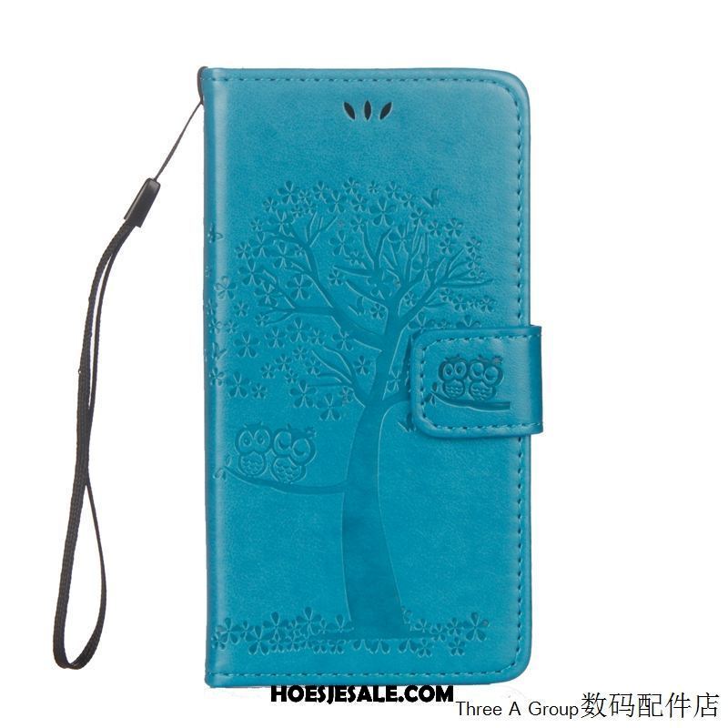 Sony Xperia L1 Hoesje Bescherming Folio Leren Etui Blauw Mobiele Telefoon Kopen