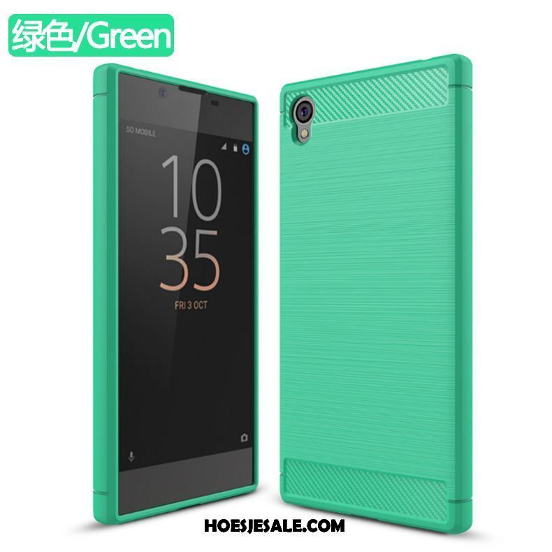 Sony Xperia L1 Hoesje Fiber Groen Bescherming Zacht Hoes Sale