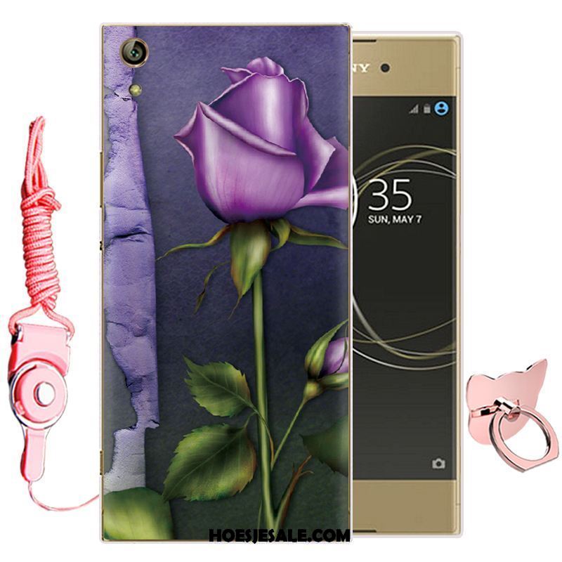 Sony Xperia L1 Hoesje Hoes Zacht Roze Spotprent Bescherming Goedkoop