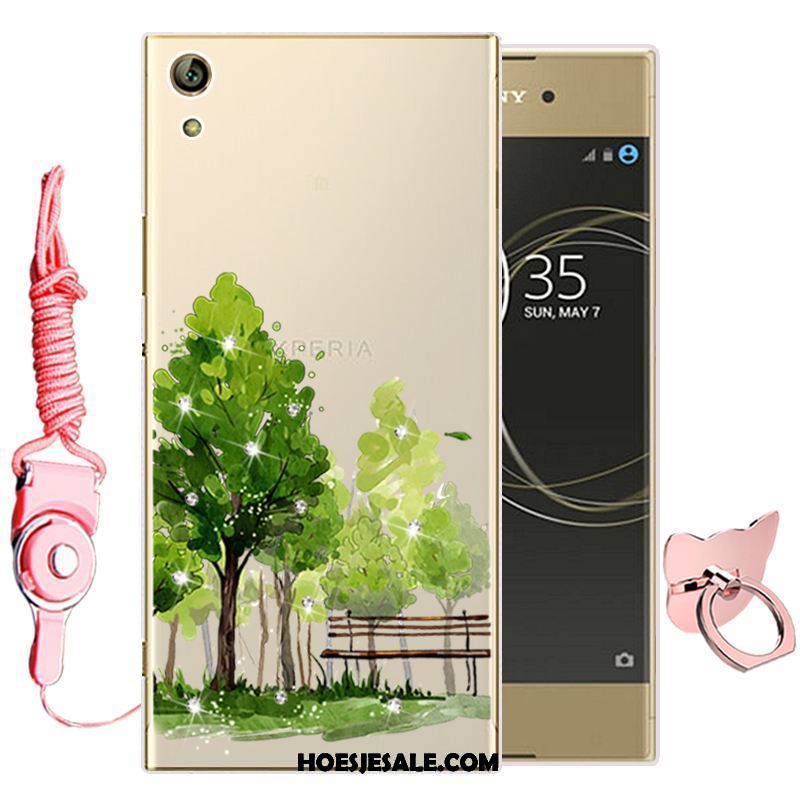 Sony Xperia L1 Hoesje Hoes Zacht Roze Spotprent Bescherming Goedkoop