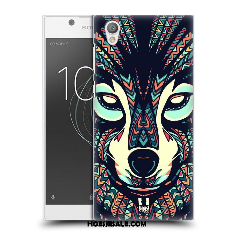 Sony Xperia L1 Hoesje Mobiele Telefoon Zwart Leeuw Kat Bescherming Goedkoop