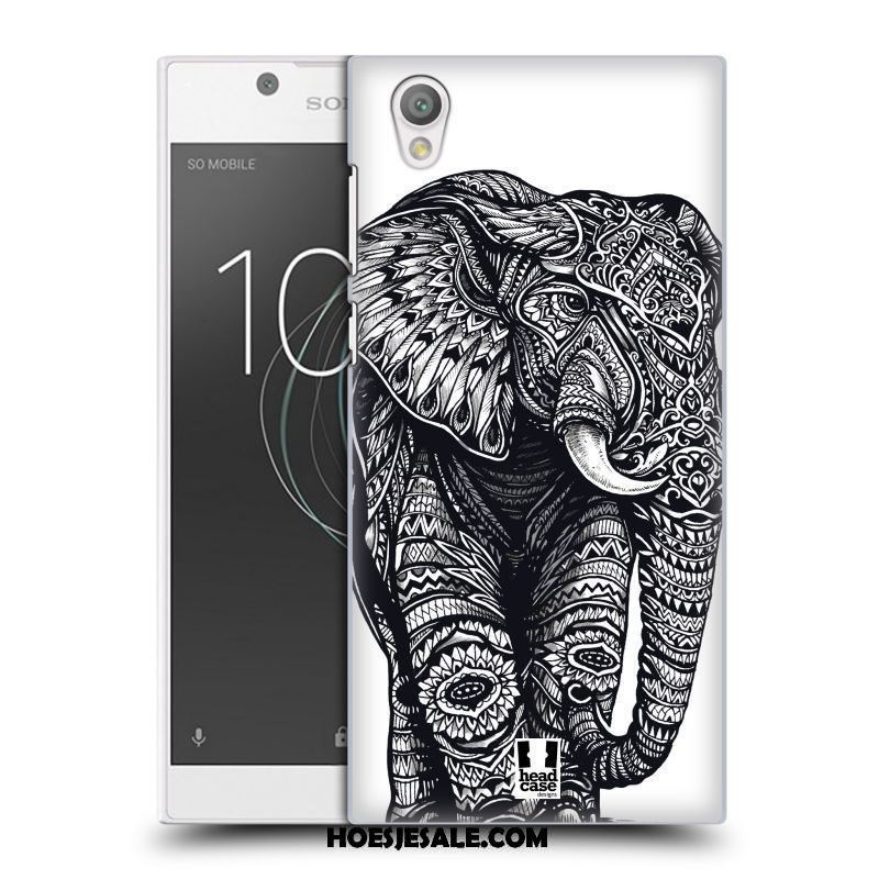 Sony Xperia L1 Hoesje Mobiele Telefoon Zwart Leeuw Kat Bescherming Goedkoop