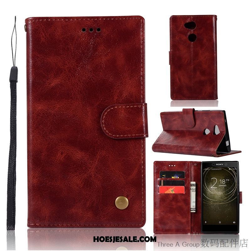 Sony Xperia L2 Hoesje Folio Zacht Anti-fall Leren Etui Hoes Kopen