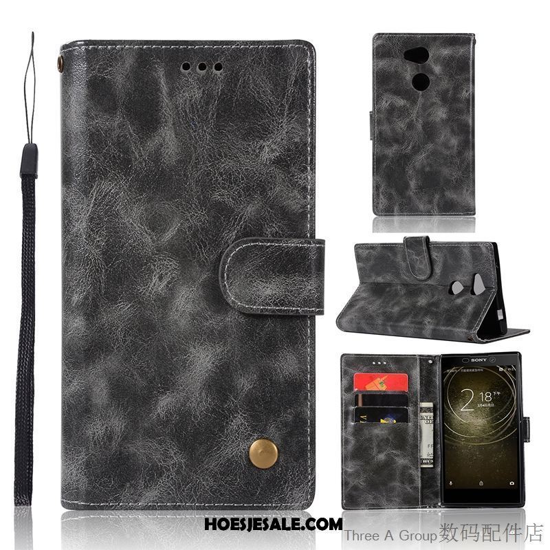 Sony Xperia L2 Hoesje Folio Zacht Anti-fall Leren Etui Hoes Kopen