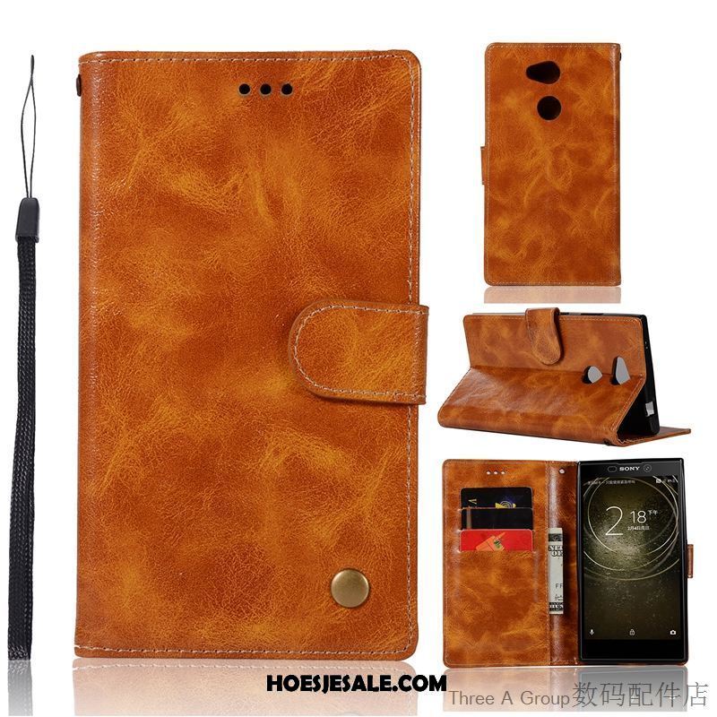 Sony Xperia L2 Hoesje Folio Zacht Anti-fall Leren Etui Hoes Kopen