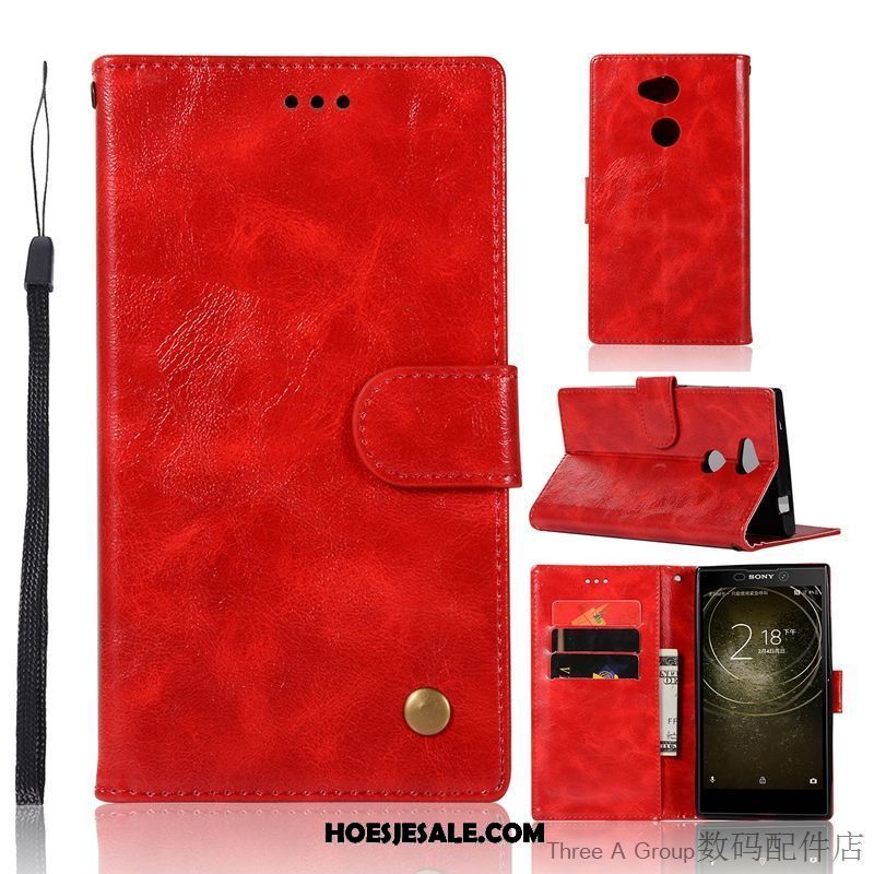 Sony Xperia L2 Hoesje Folio Zacht Anti-fall Leren Etui Hoes Kopen